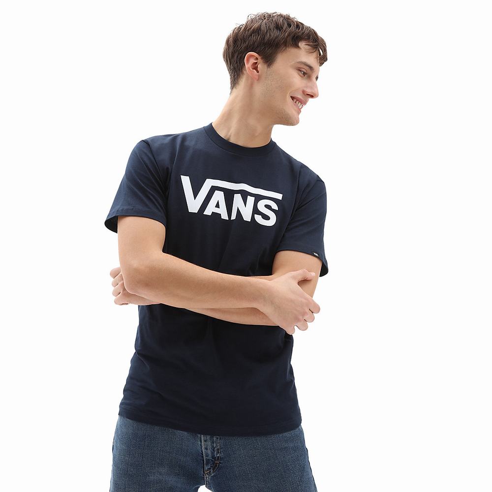 Camiseta Vans Classic Hombre Azules/Azul Marino | IKE564930