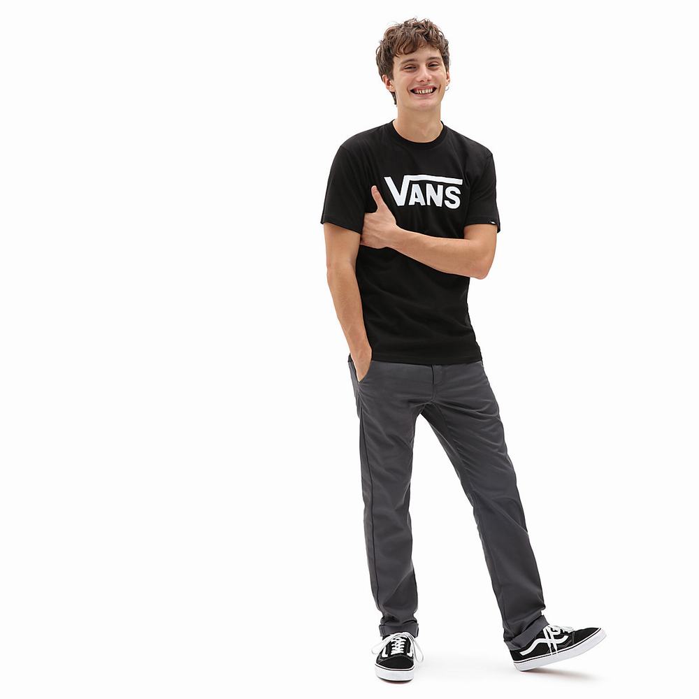 Camiseta Vans Classic Hombre Negras/Blancas | RCX145092