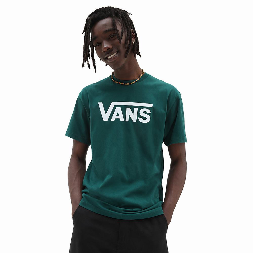 Camiseta Vans Classic Hombre Verde | SOV206347