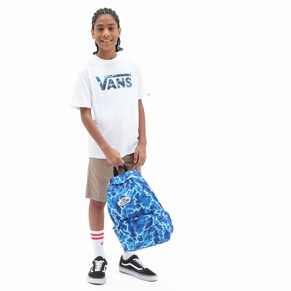 Camiseta Vans Classic Logo Fill (8-14 years) Niños Blancas | WZH793504