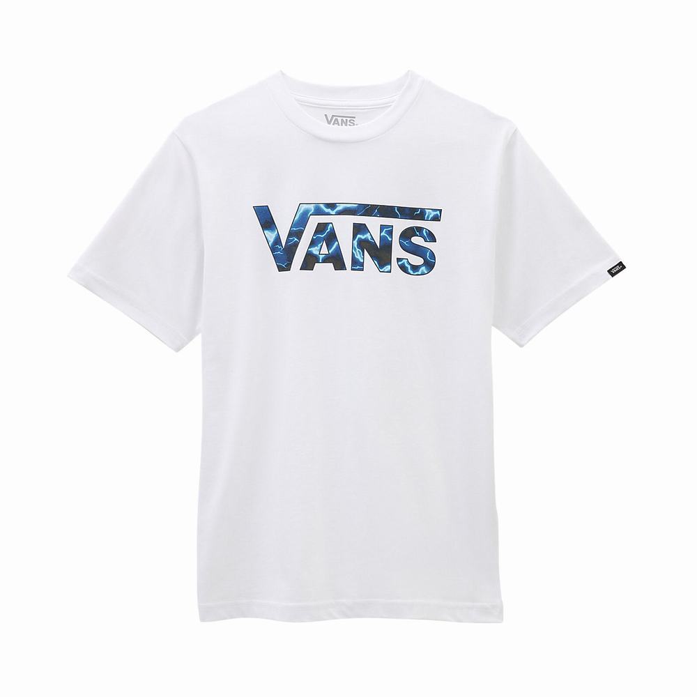 Camiseta Vans Classic Logo Fill (8-14 years) Niños Blancas | WZH793504