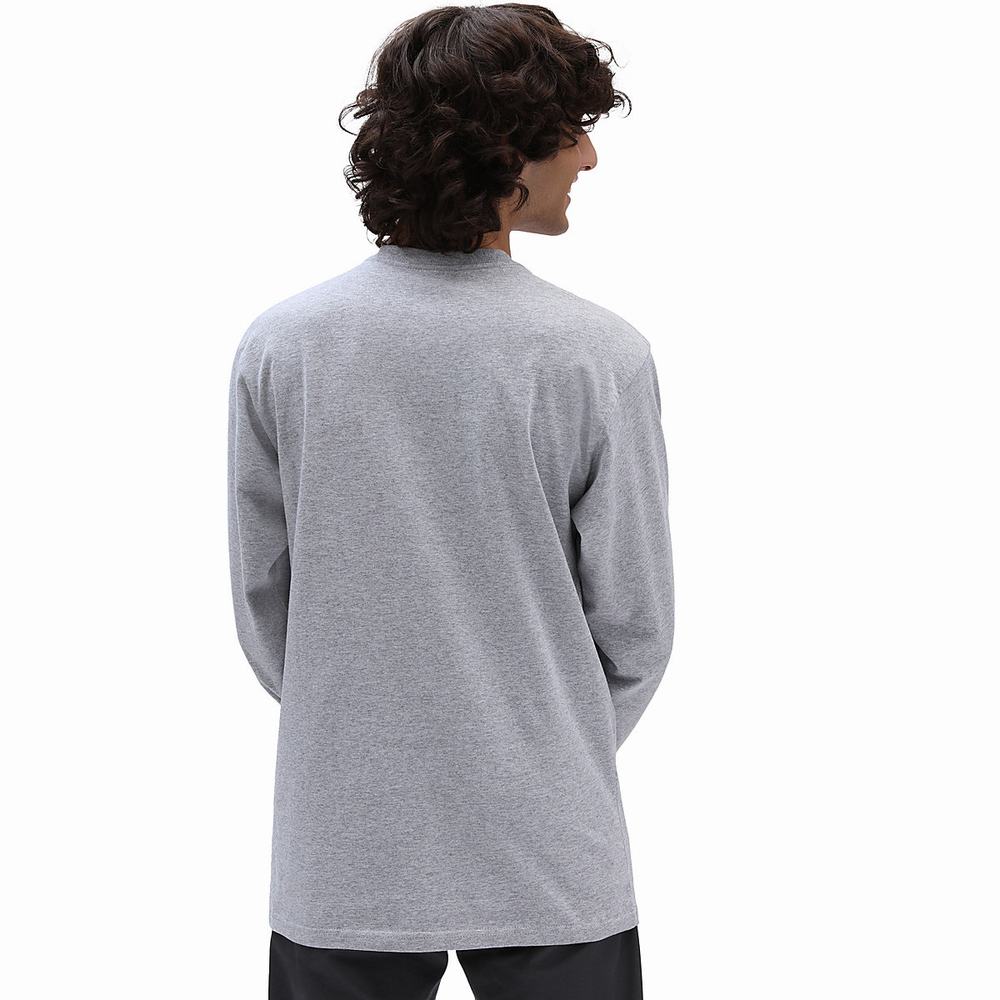 Camiseta Vans Classic Long Sleeve Hombre Gris | FJG496073