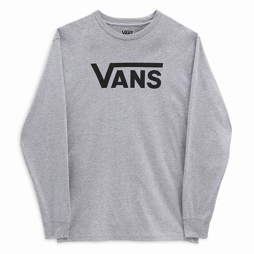 Camiseta Vans Classic Long Sleeve Hombre Gris | FJG496073