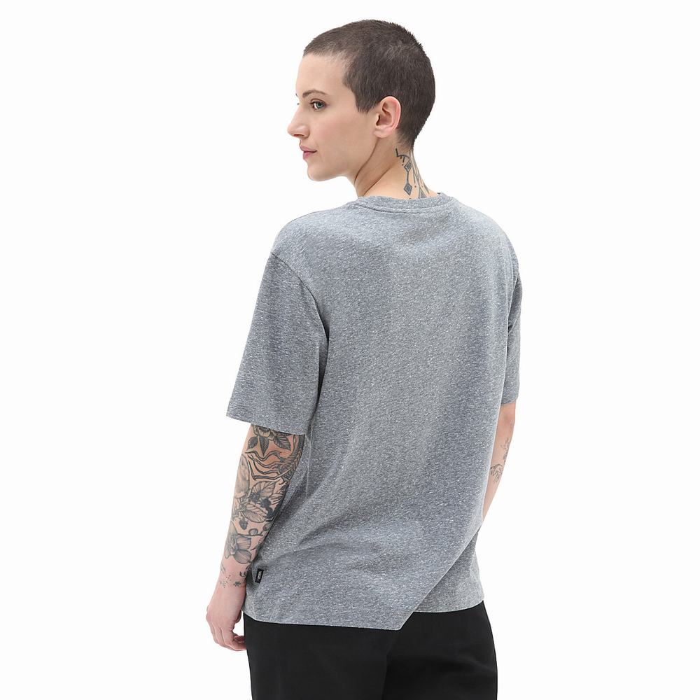 Camiseta Vans Classic Patch Pocket Mujer Gris | BLA146097