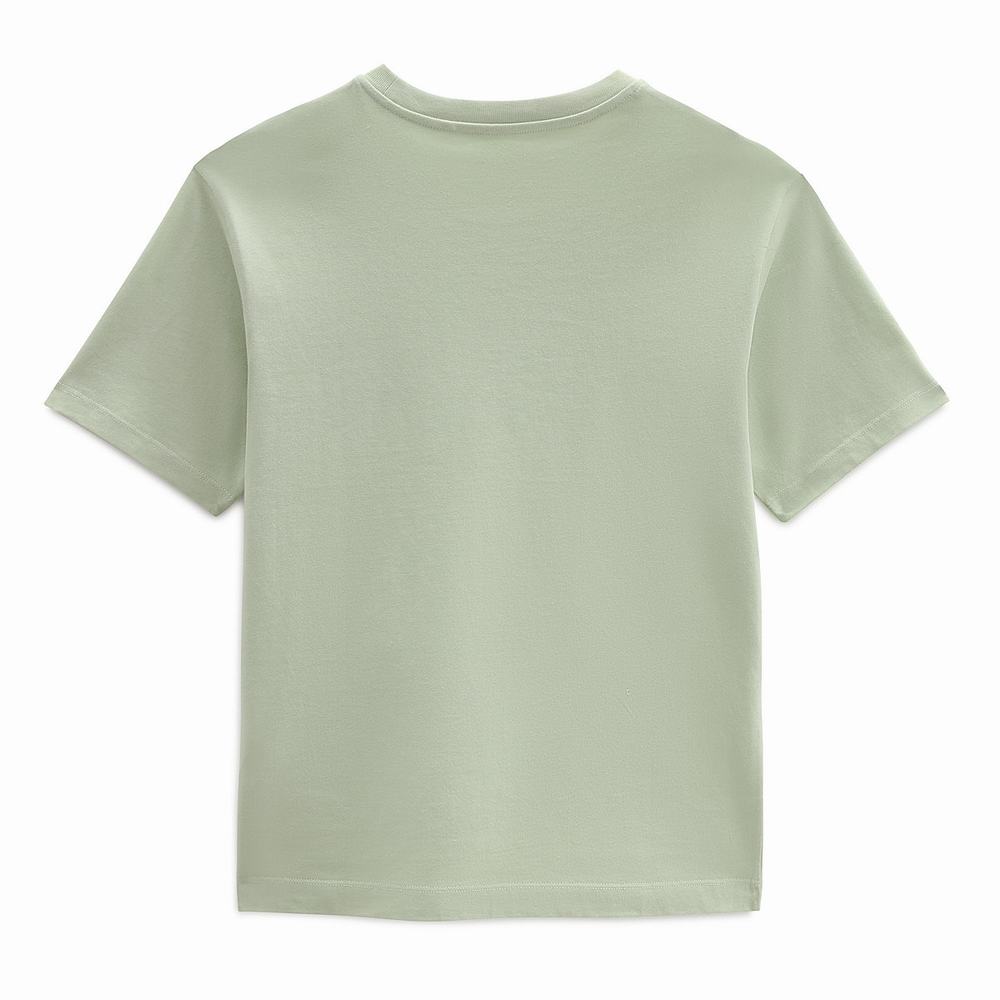 Camiseta Vans Classic Patch Pocket Mujer Verde | DVK204897