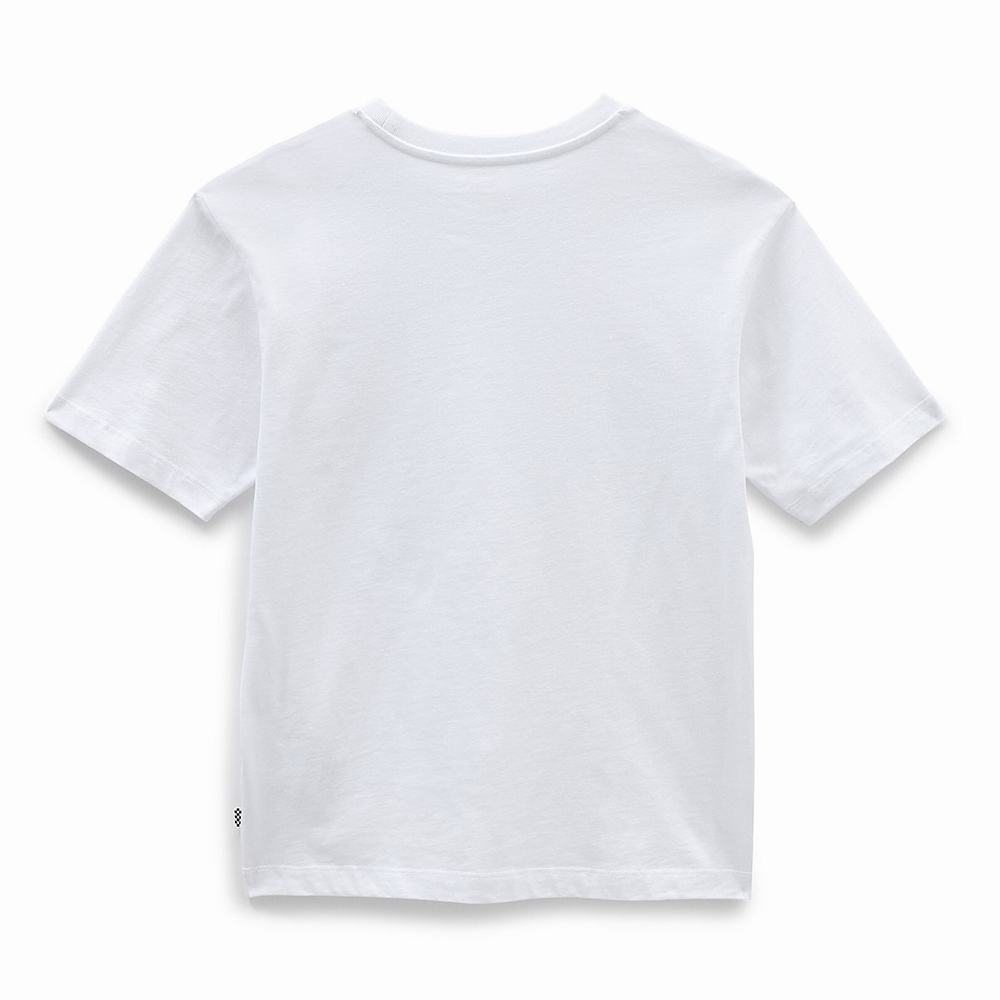 Camiseta Vans Classic Patch Pocket Mujer Blancas | YGZ384105