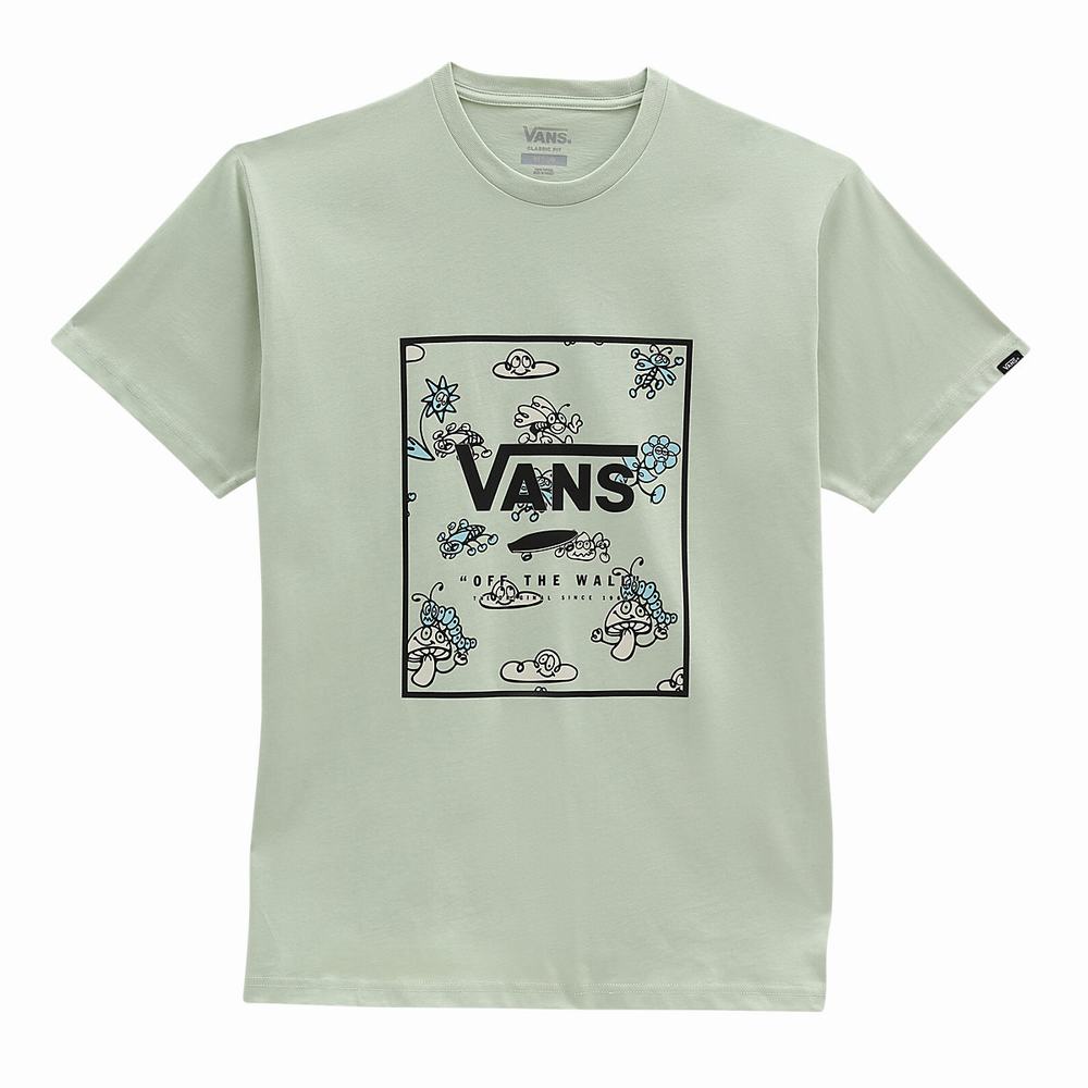 Camiseta Vans Classic Print Box Hombre Verde | HPF218345