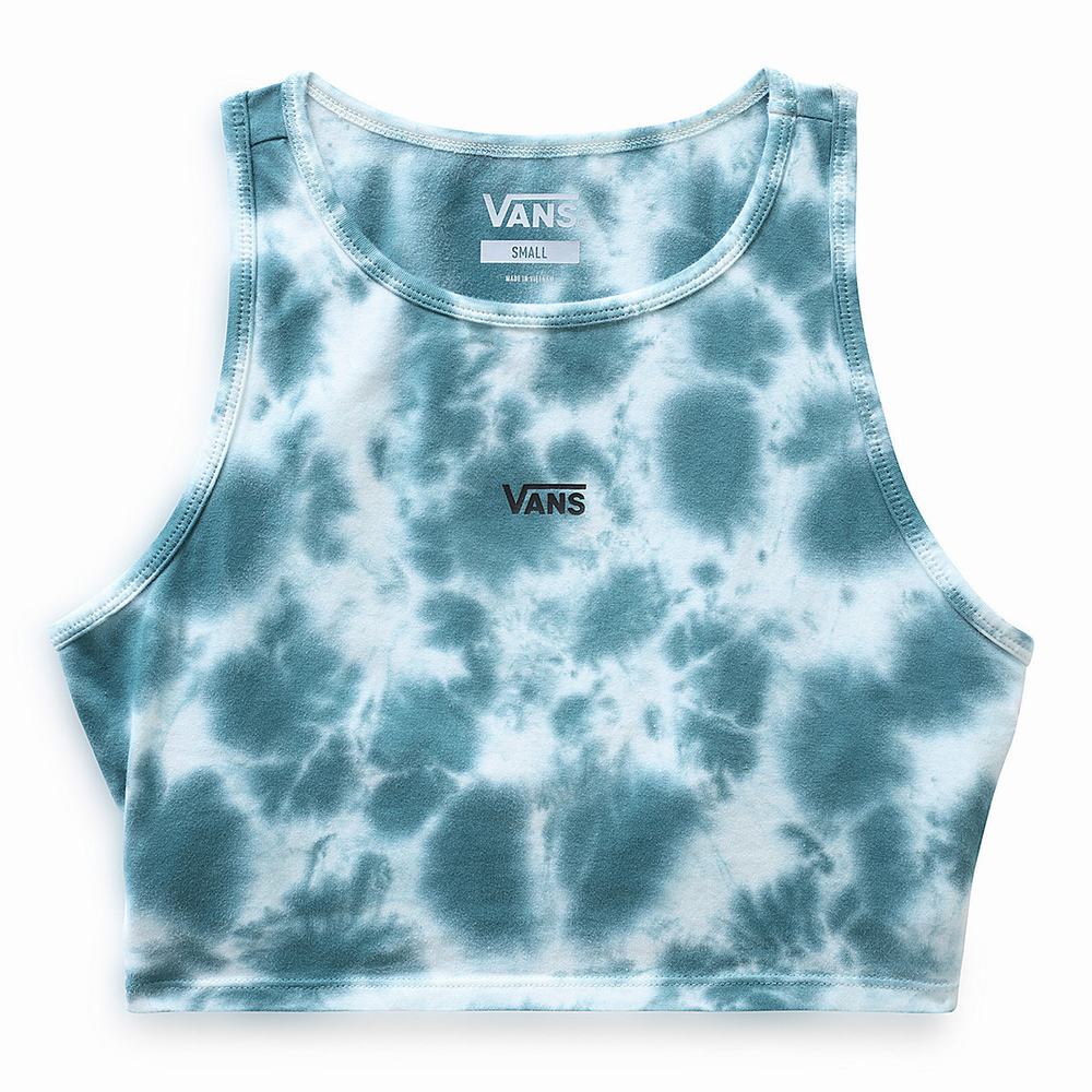 Camiseta Vans Cloud Wash Longline Racerback Bralette Mujer Azules | YGD257394