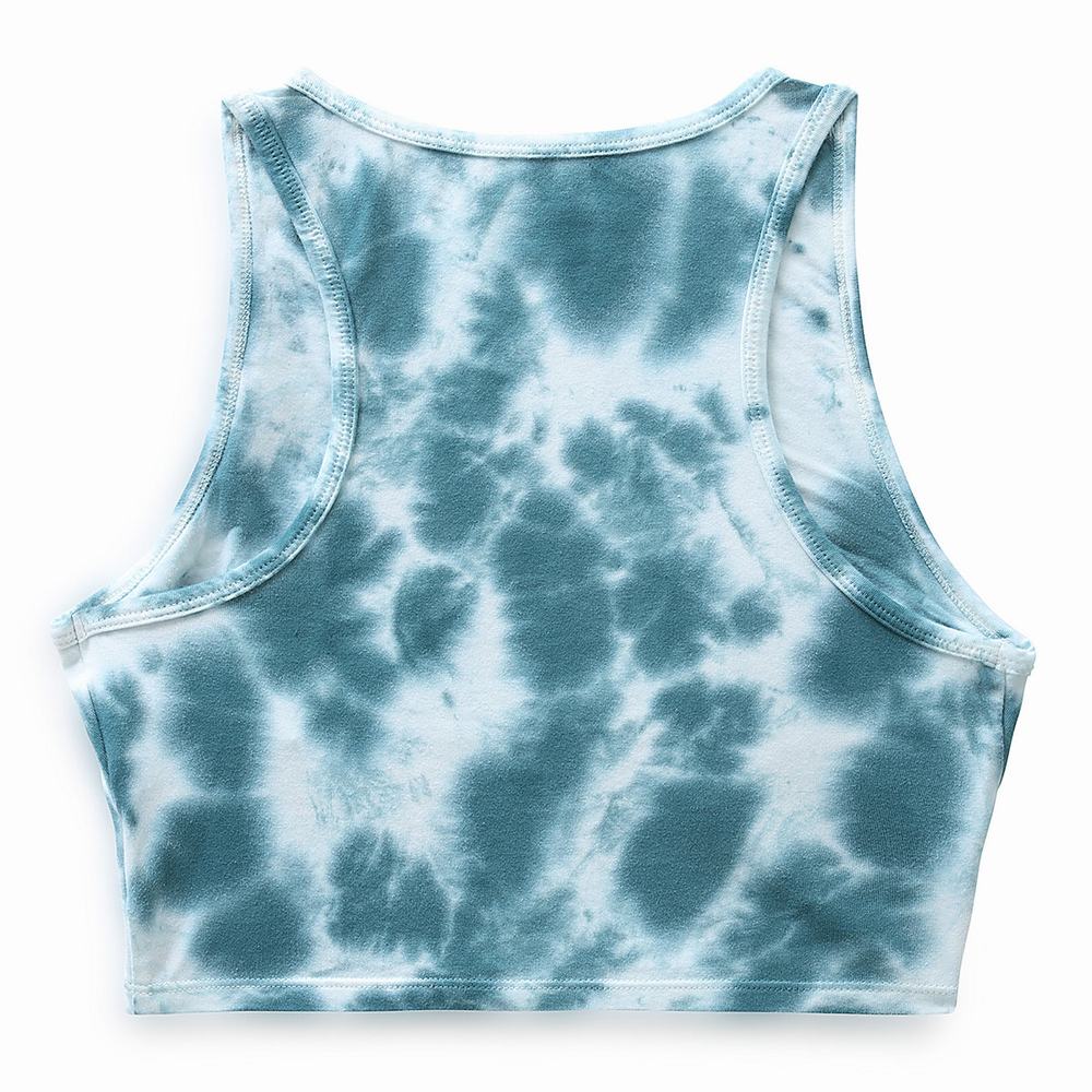 Camiseta Vans Cloud Wash Longline Racerback Bralette Mujer Azules | YGD257394