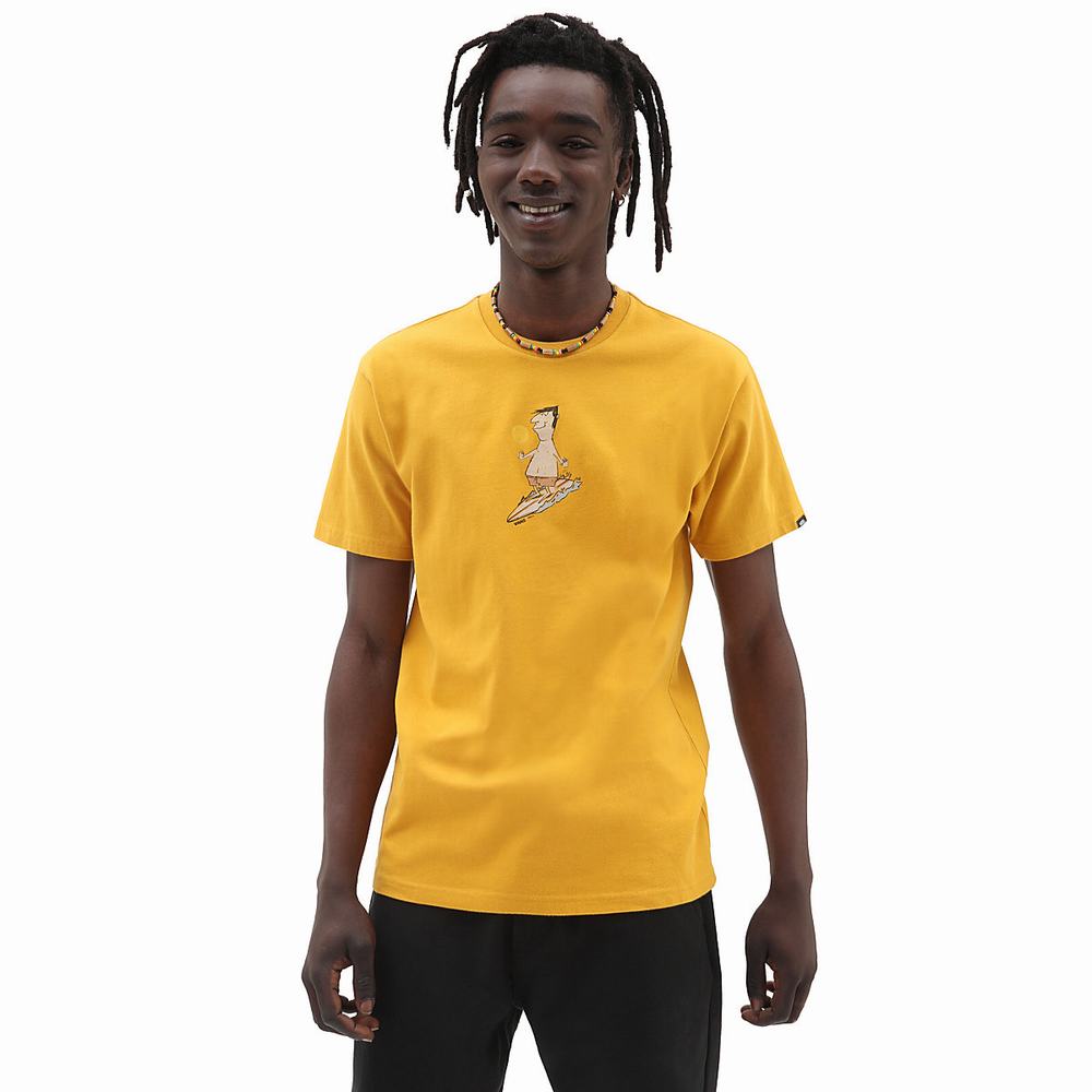 Camiseta Vans Coasting In Hombre Amarillo/Naranjas | XNV186304