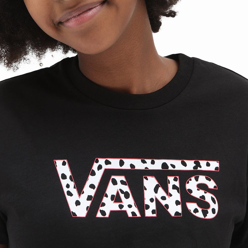 Camiseta Vans Dalmatian V Crew (8-14 years) Niños Negras | OMR893165