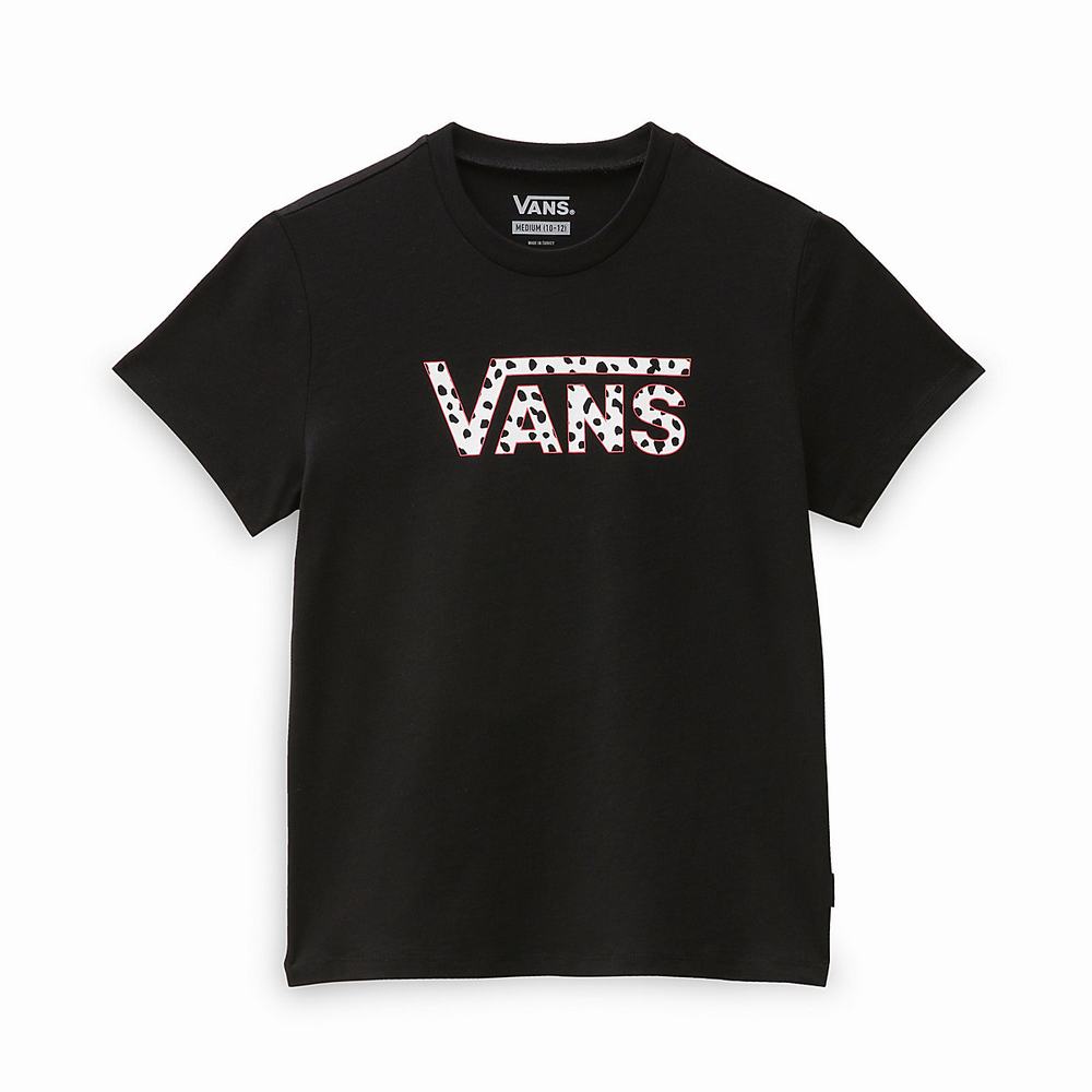 Camiseta Vans Dalmatian V Crew (8-14 years) Niños Negras | OMR893165