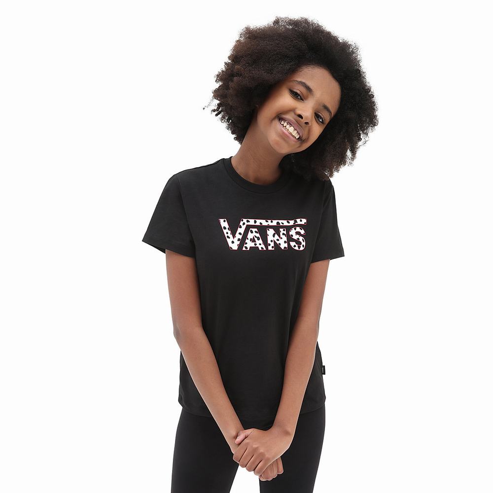 Camiseta Vans Dalmatian V Crew (8-14 years) Niños Negras | OMR893165