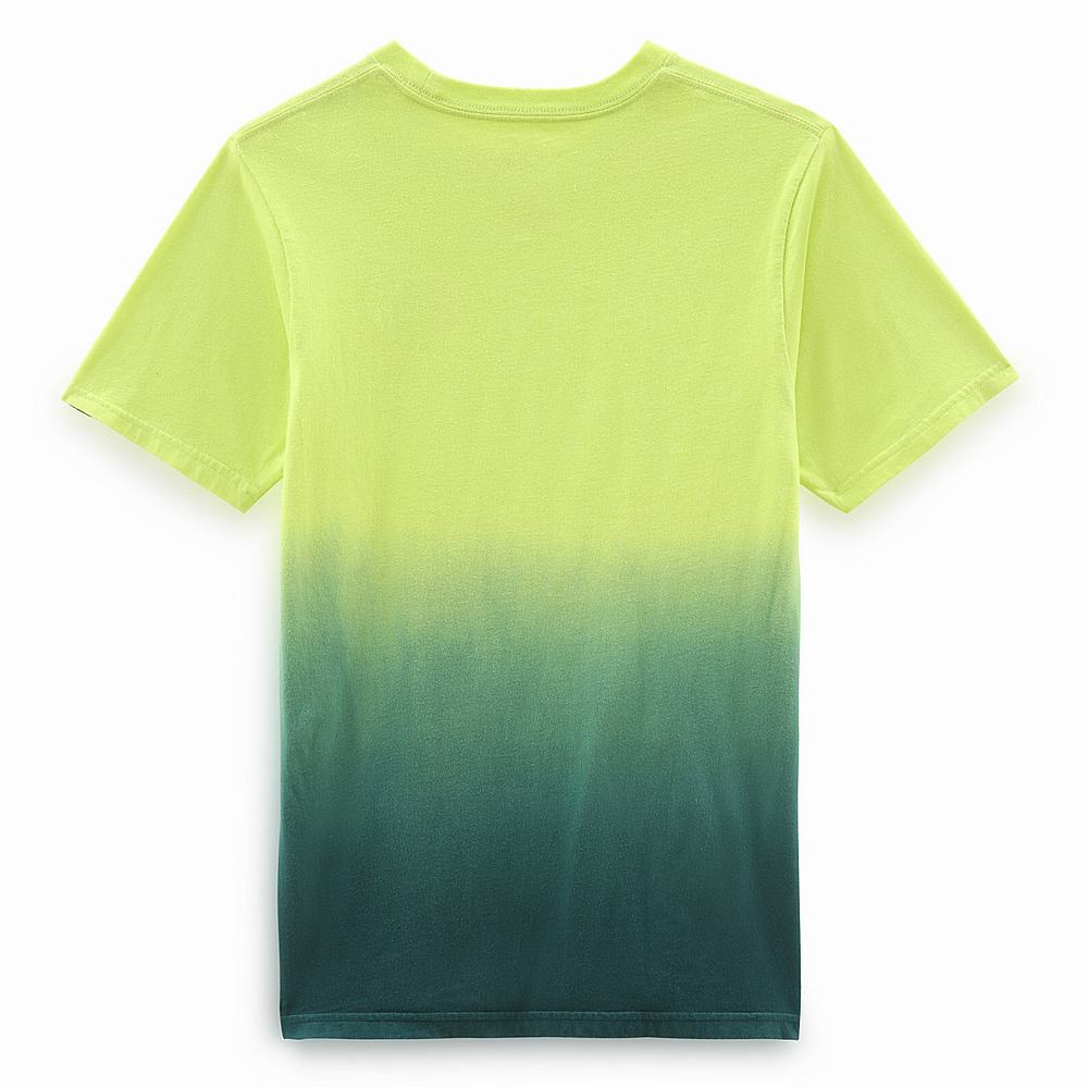 Camiseta Vans Dip Dye (8-14 years) Niños Verde/Amarillo | XSF980543