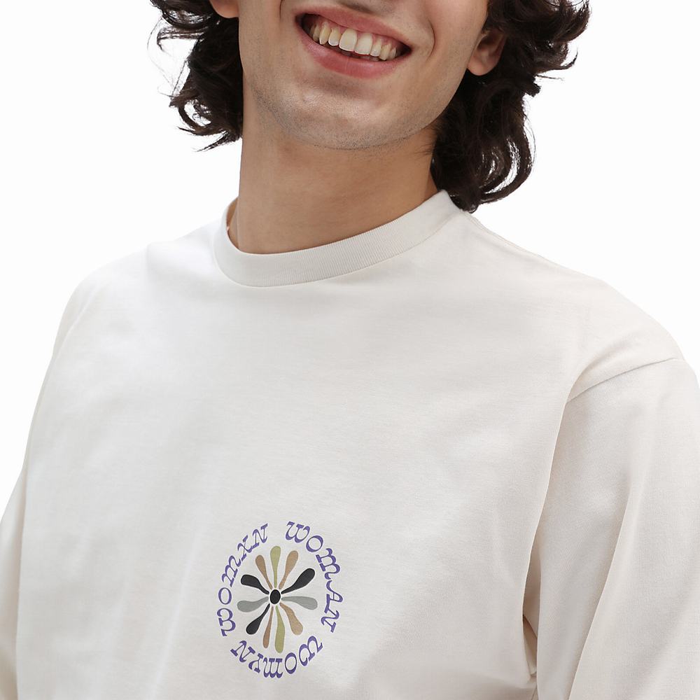 Camiseta Vans Divine Energy Long Sleeve Hombre Blancas | BKJ120359