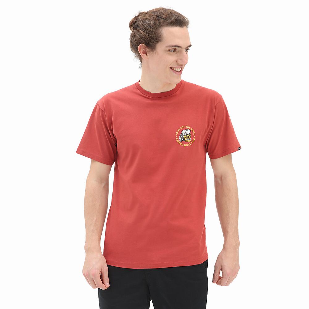 Camiseta Vans Drain Em Dry Hombre Rojas | RPD183529