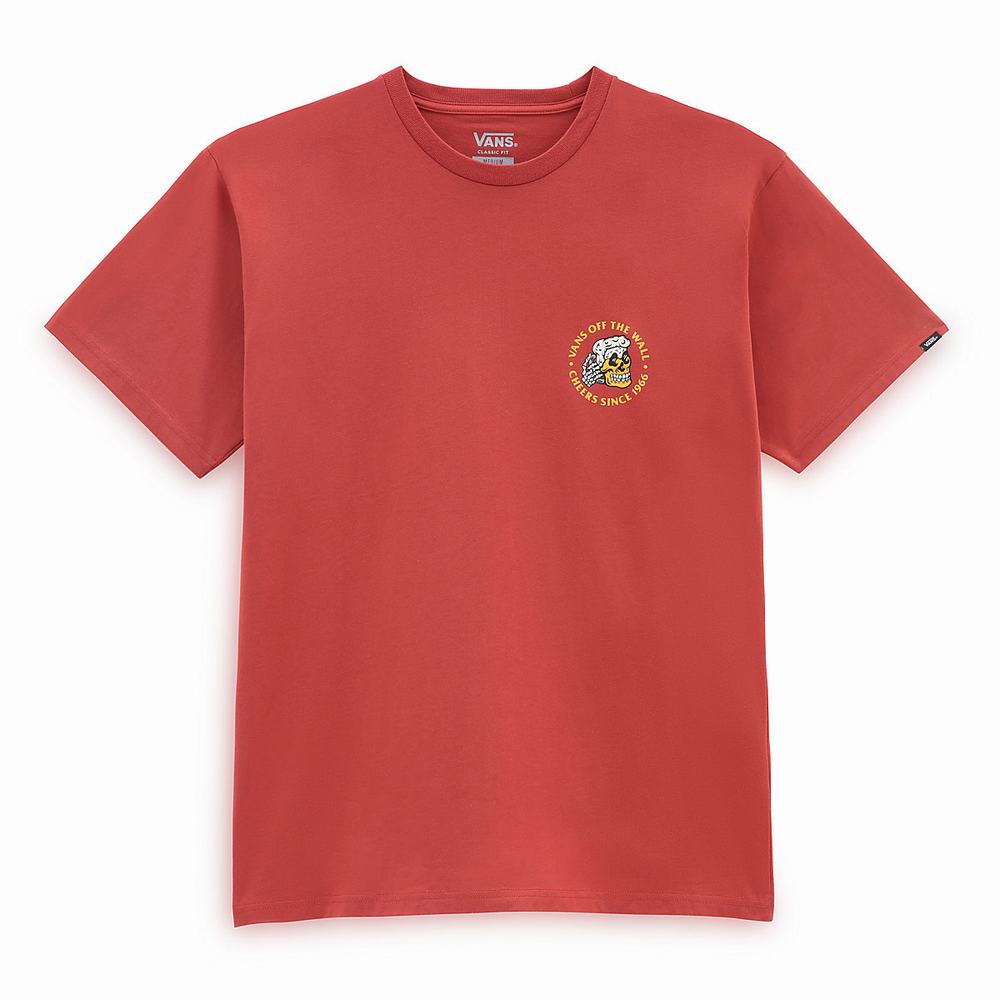 Camiseta Vans Drain Em Dry Hombre Rojas | RPD183529