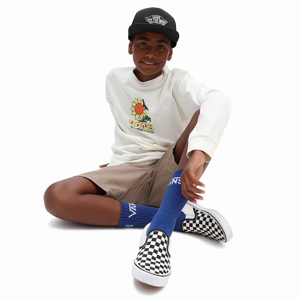 Camiseta Vans Eco Positivity (8-14 years) Niños Blancas | ELQ476051