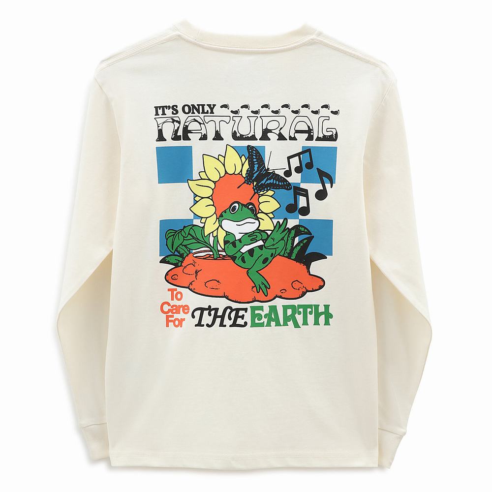 Camiseta Vans Eco Positivity (8-14 years) Niños Blancas | ELQ476051