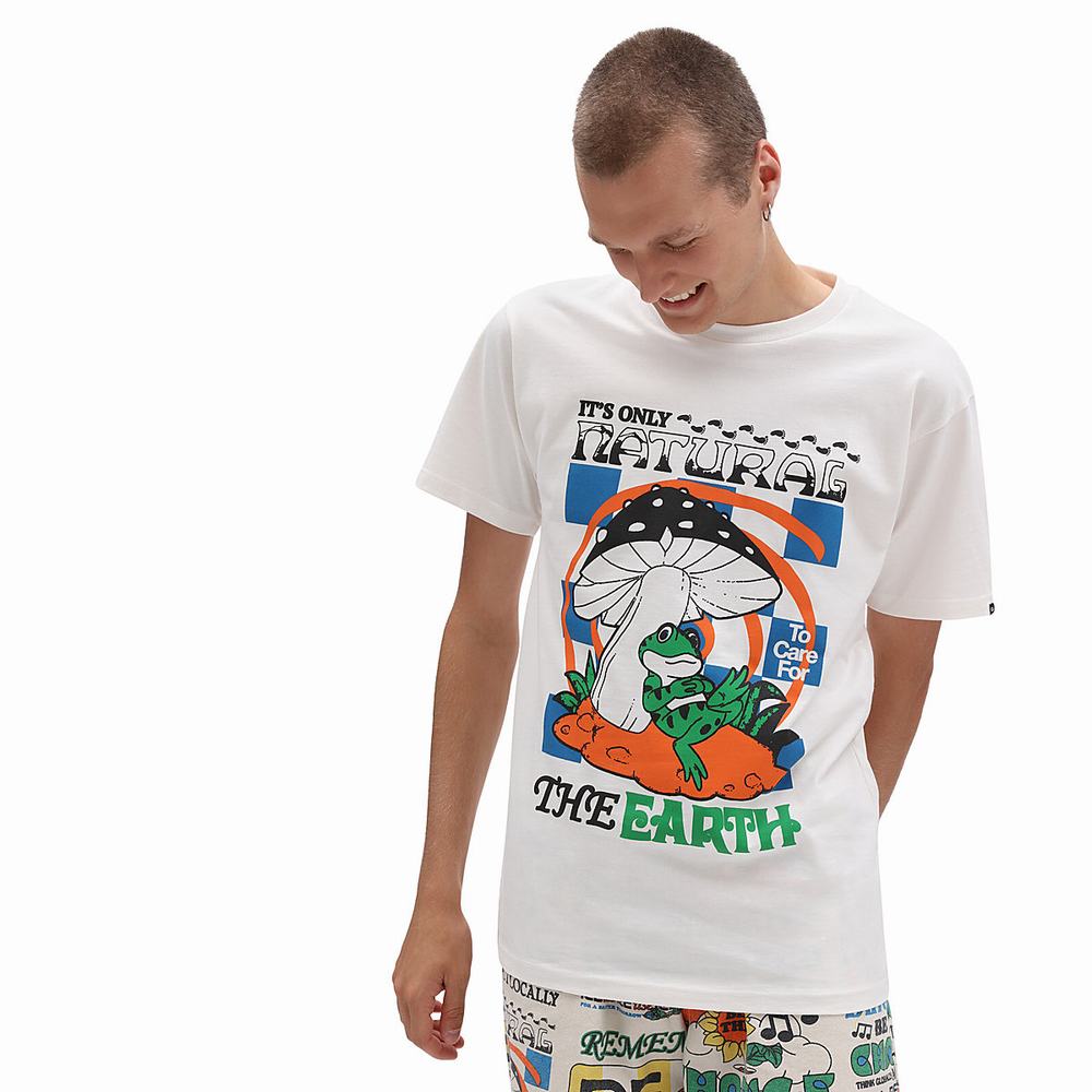 Camiseta Vans Eco Positivity II Hombre Blancas | XIA609527