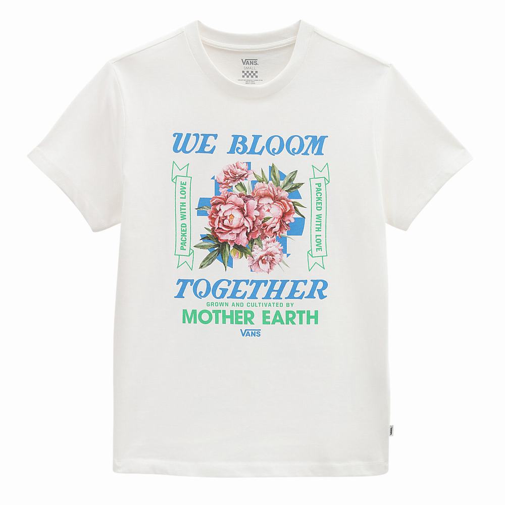 Camiseta Vans Eco Positivity Mujer Blancas | ZTN124586