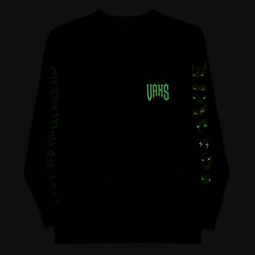 Camiseta Vans Eyes In The Dark Long Sleeve Hombre Negras | AJQ823467