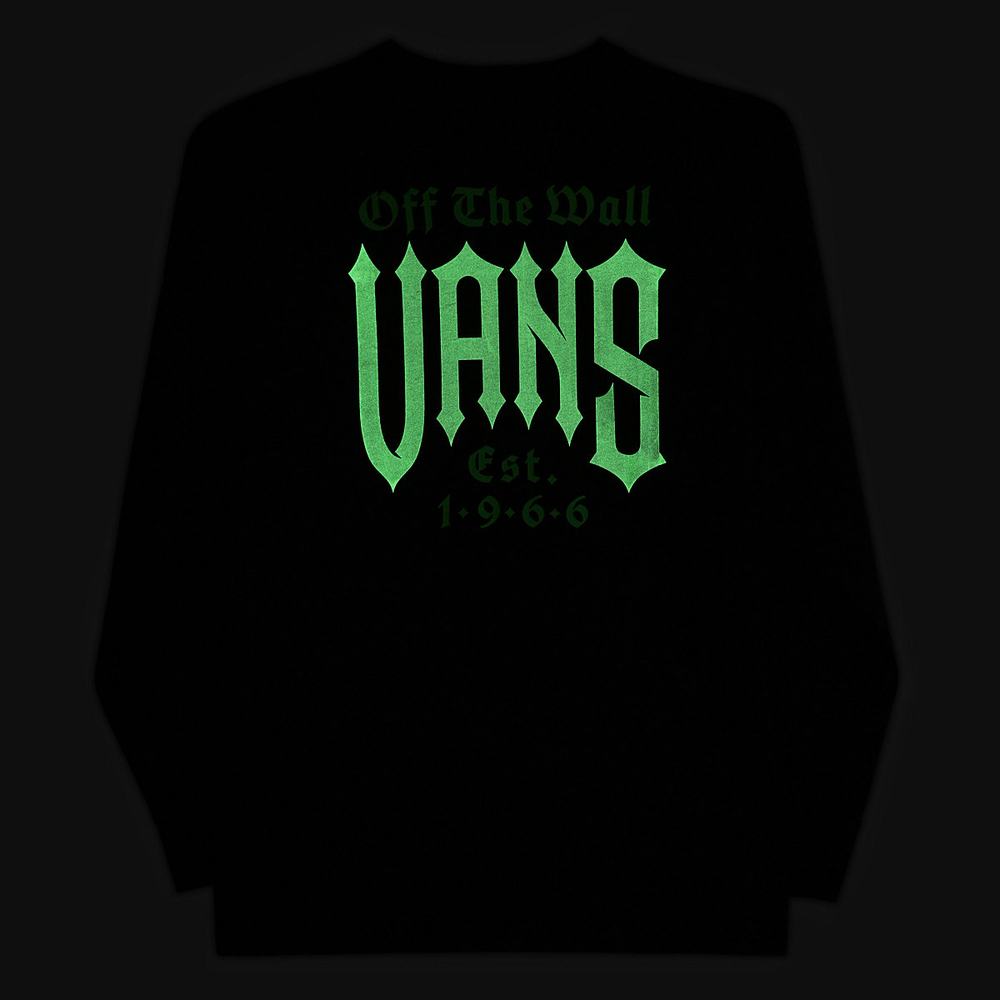 Camiseta Vans Eyes In The Dark Long Sleeve Hombre Negras | AJQ823467