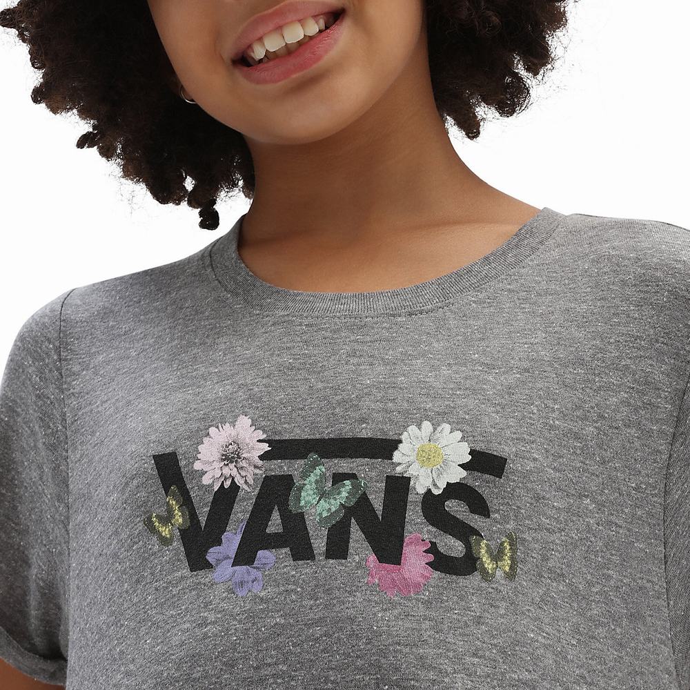 Camiseta Vans Flower Picker (8-14 years) Niños Gris | ISG985307