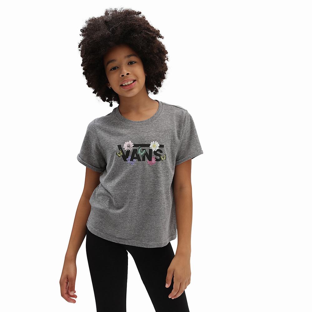 Camiseta Vans Flower Picker (8-14 years) Niños Gris | ISG985307