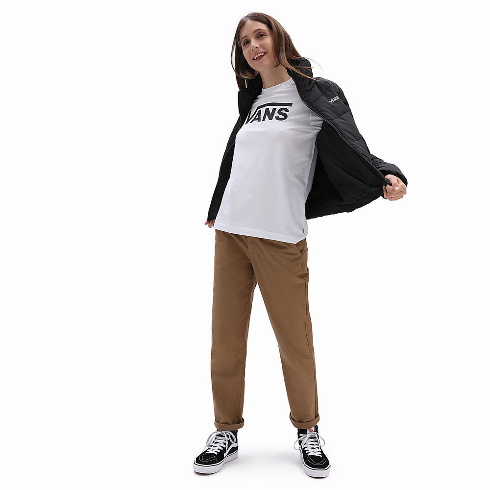 Camiseta Vans Flying V Classic Long Sleeve Mujer Blancas | BCK321945