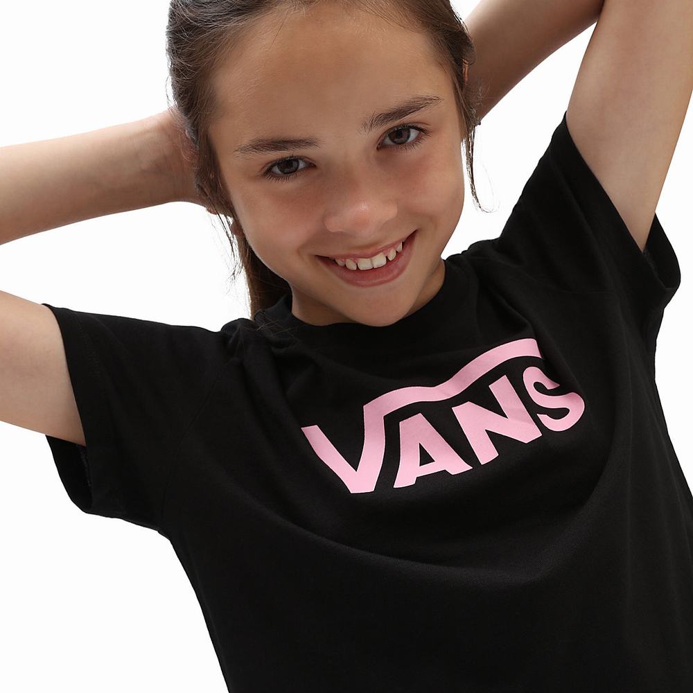 Camiseta Vans Flying V Crew (8-14 years) Niños Negras | DYJ692401