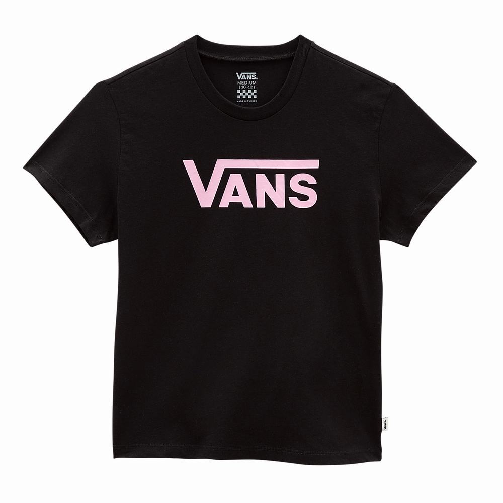 Camiseta Vans Flying V Crew (8-14 years) Niños Negras | DYJ692401