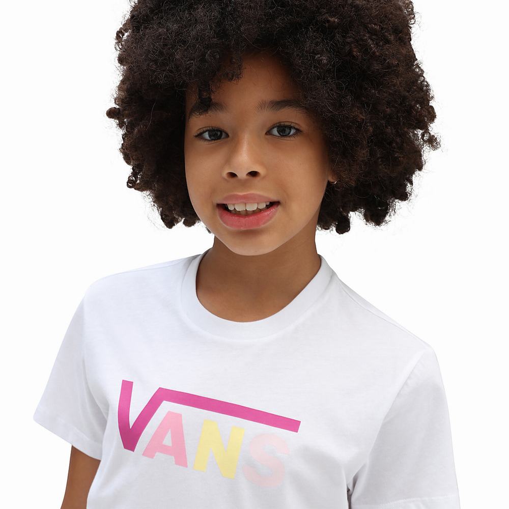 Camiseta Vans Flying V Crew (8-14 years) Niños Blancas | GHD436250