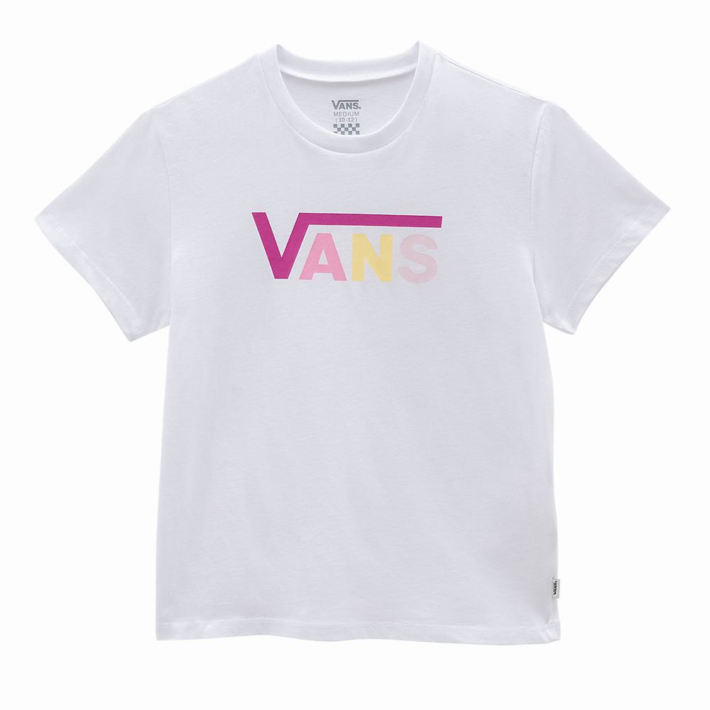 Camiseta Vans Flying V Crew (8-14 years) Niños Blancas | GHD436250