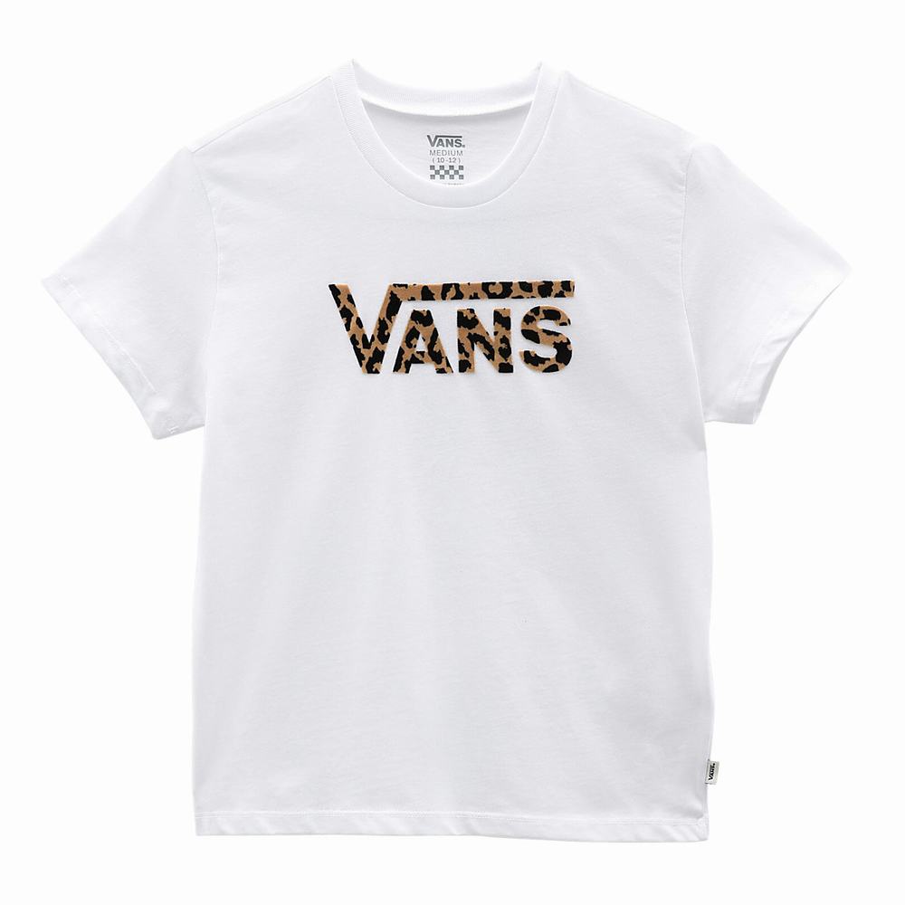 Camiseta Vans Flying V Crew (8-14 years) Niños Blancas | XBZ413268