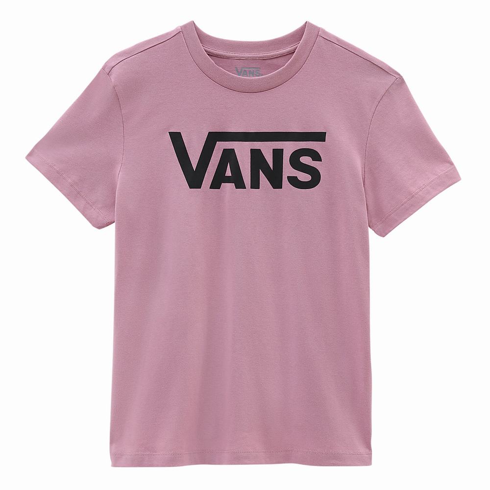 Camiseta Vans Flying V Crew Mujer Rosas | INL326480