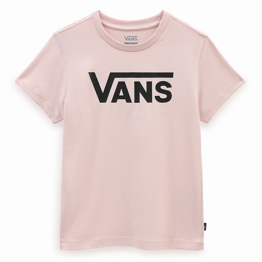 Camiseta Vans Flying V Crew Mujer Rosas | YPW956381