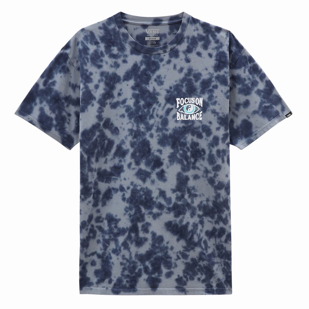 Camiseta Vans Focus On Balance Tie Dye Hombre Azules | TWU209371