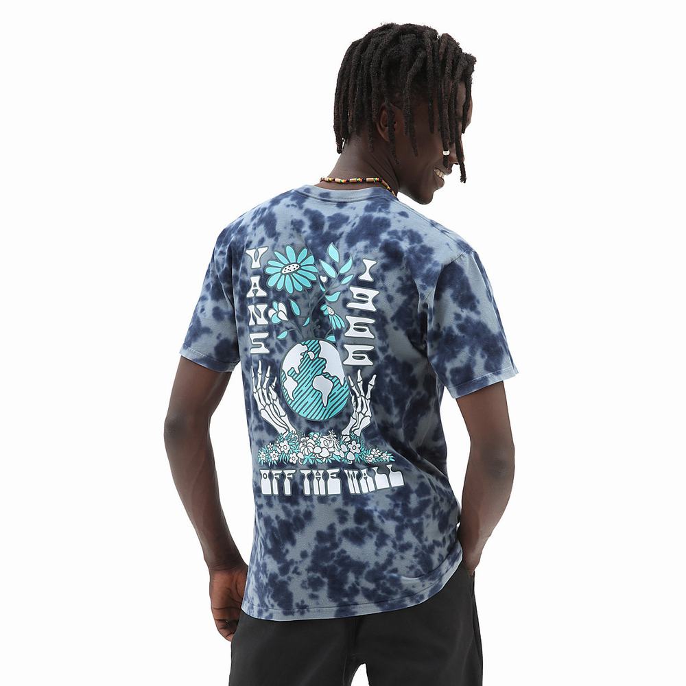 Camiseta Vans Focus On Balance Tie Dye Hombre Azules | TWU209371