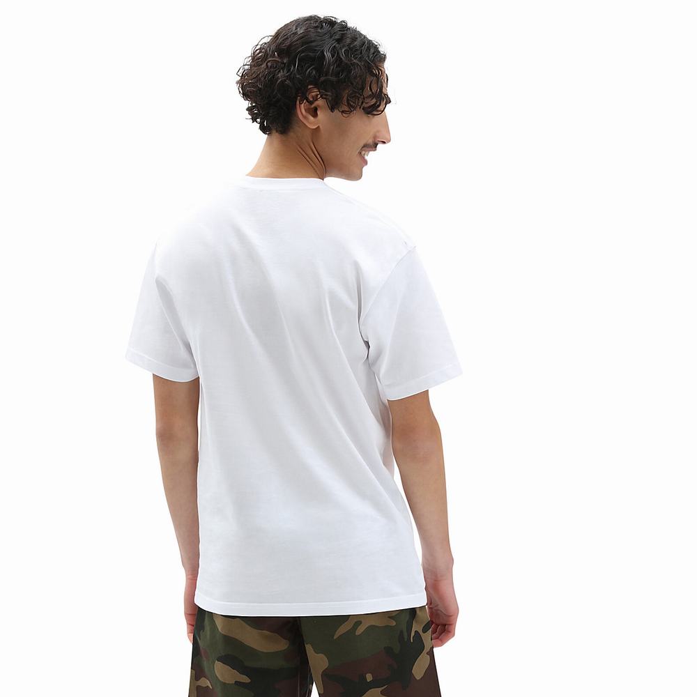 Camiseta Vans Full Patch Hombre Blancas | CQN691084