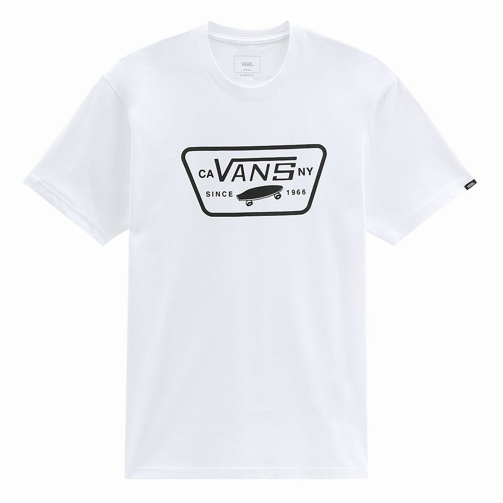 Camiseta Vans Full Patch Hombre Blancas | CQN691084