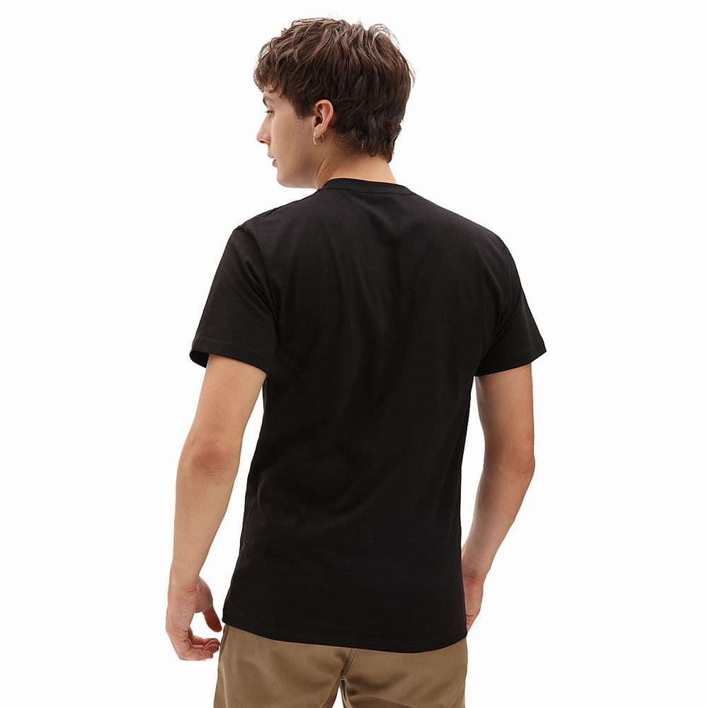 Camiseta Vans Full Patch Hombre Negras/Blancas | RHN352641