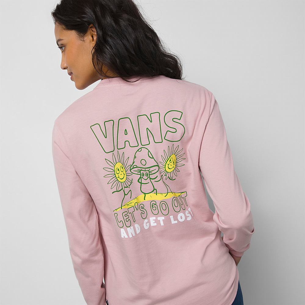 Camiseta Vans Get Lost Mujer Rosas | RVL467309