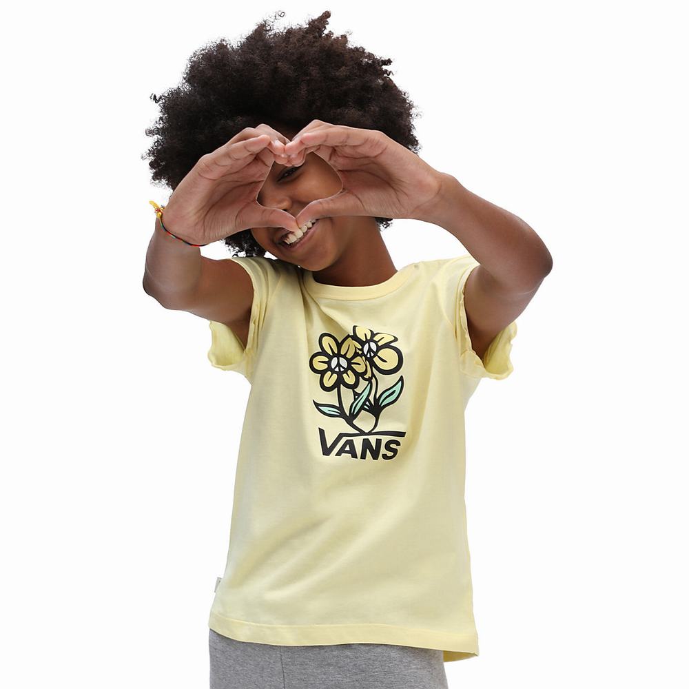 Camiseta Vans Ground Level (8-14 years) Niños Amarillo | PJB836295