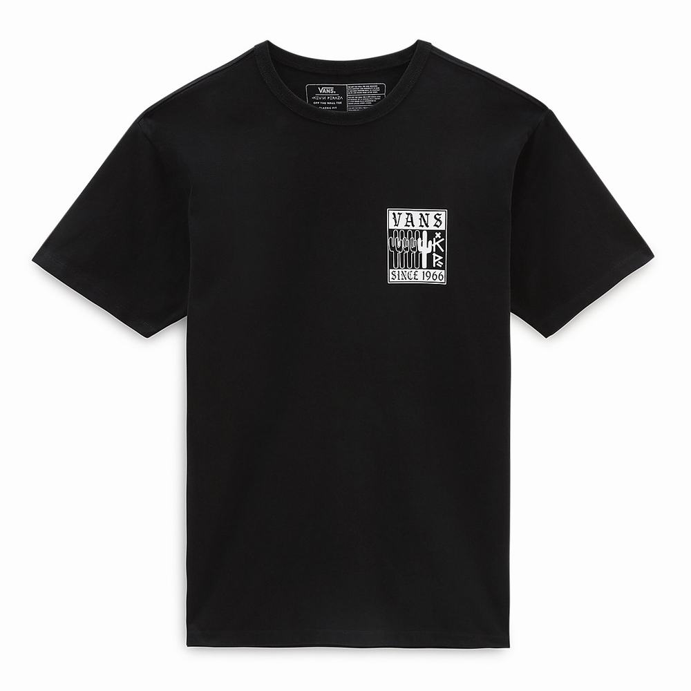 Camiseta Vans Kevin Peraza Off The Wall Hombre Negras | HZX689470