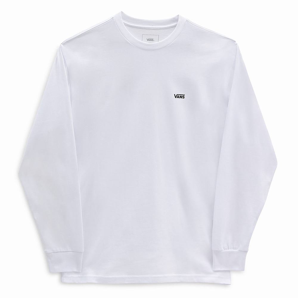 Camiseta Vans Left Chest Hit Long Sleeve Hombre Blancas | RVC158402