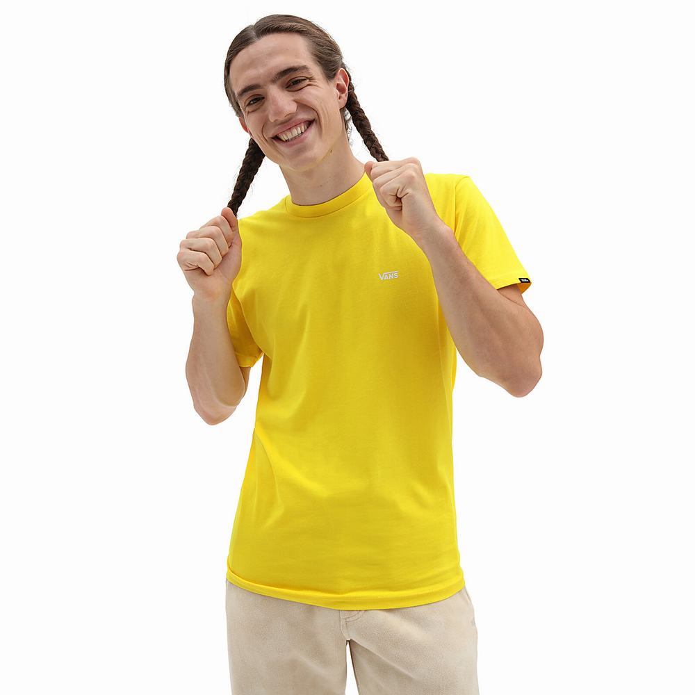 Camiseta Vans Left Chest Logo Hombre Amarillo | CPJ016732