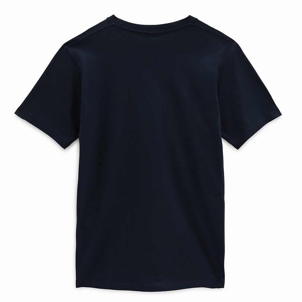 Camiseta Vans Left Chest Logo Hombre Azules/Azul Marino | IWK935618