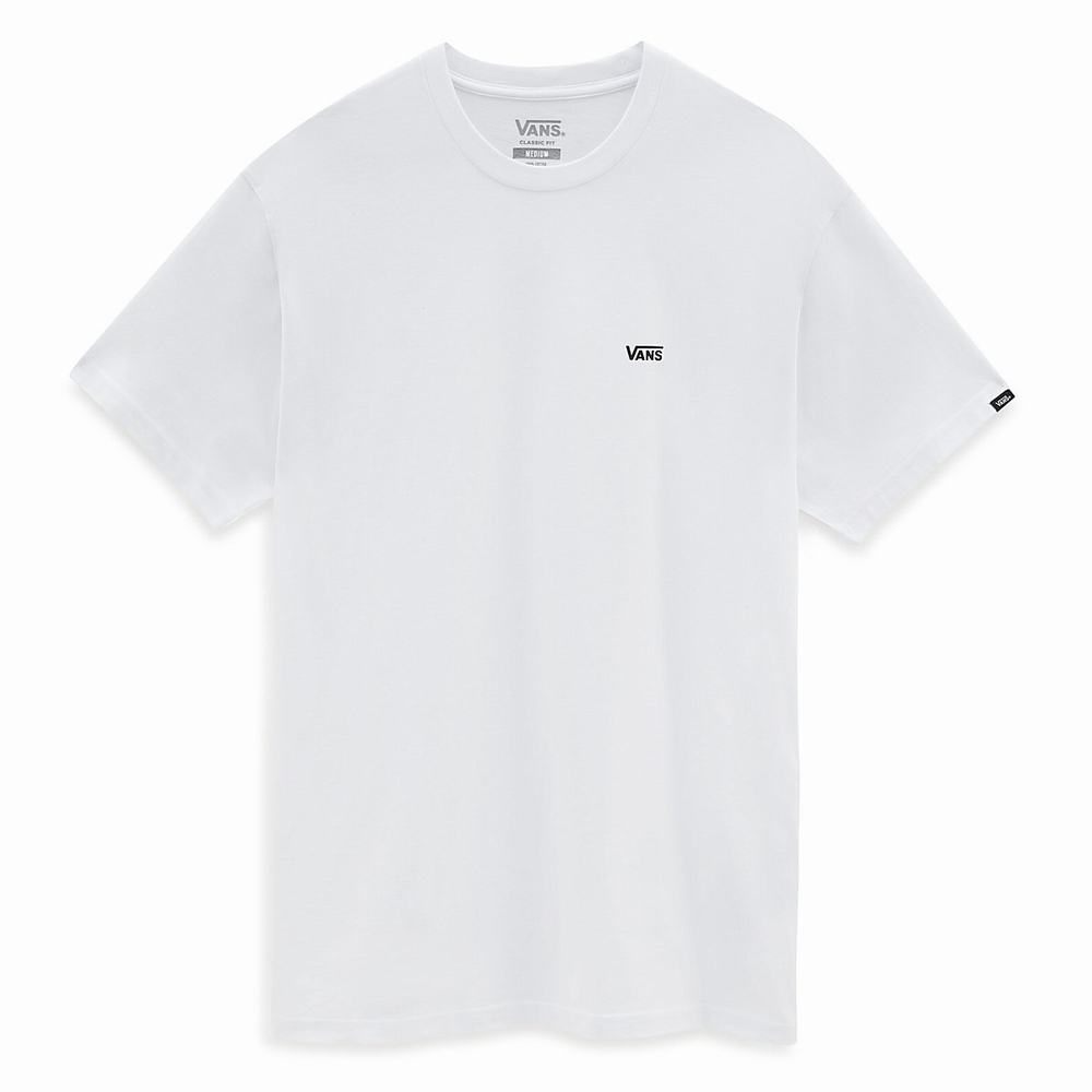 Camiseta Vans Left Chest Logo Hombre Blancas | VPT534690