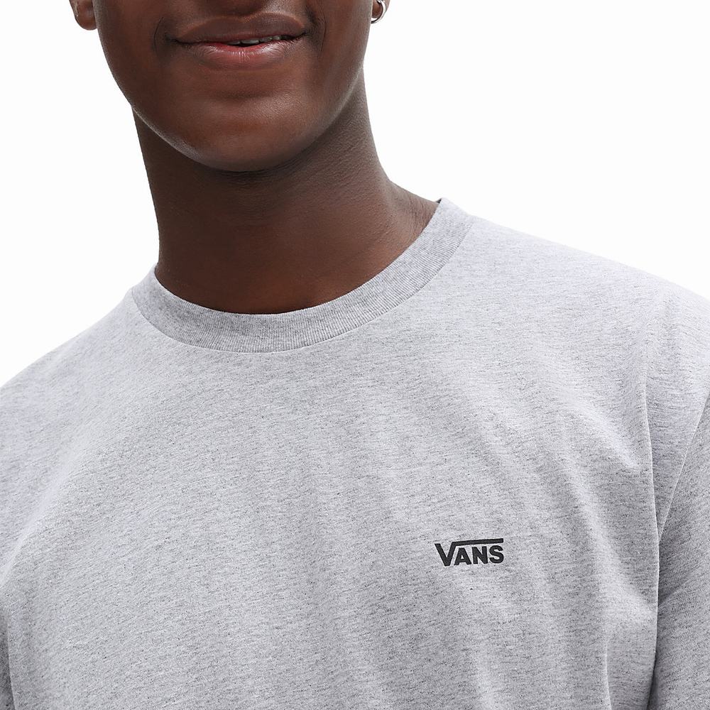 Camiseta Vans Left Chest Logo Hombre Gris | KQV756128